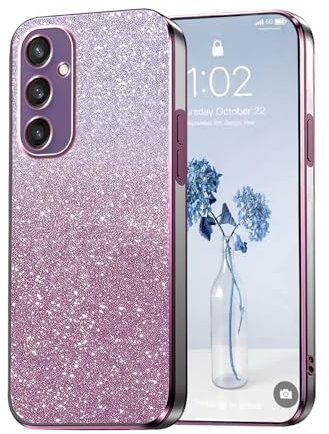 PanXCase Glitzer Hülle für Samsung Galaxy A56 5G - Transparent Glitter Mädchen Frau Elegant HandyHülle, Durchsichtig Bling Ultra Dünn Stoßfest Schutzhülle (Rosa)