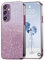 PanXCase Glitzer Hülle für Samsung Galaxy A56 5G - Transparent Glitter Mädchen Frau Elegant HandyHülle, Durchsichtig Bling Ultra Dünn Stoßfest Schutzhülle (Rosa)