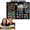Anwicar Magnettafel Unsere Reisen - Horiznotal 80x100 cm magnetische Pinnwand aus Stahl - ideal für Reise - Magnete und Erinnerungen - beschreibbare Magnettafel - inkl.Montageset - Schwarz