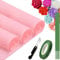 3 Rolls Krepppapier Rosa Farbe 25x250cm, Krepppapier Rollen, Nicht Abfärbende Farben, Krepppapier Bunt für DIY Blumen Kunsthandwerk, Geburtstagsfeier, Hochzeit, Festival Ornament (Rosa Farbe)