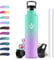 Botella Acero Inoxidable 1 Litro, Cantimplora Termica con Pajita, Botella Térmica con Aislamiento de Doble Pared, sin BPA, Fácil de Limpiar, Termo para Niños & Adultos, Deporte, Bicicleta, Viajes