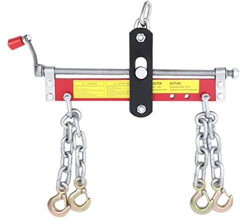 TONFEION Grúa de taller de posicionamiento equilibrador 900 kg, capacidad de carga con 4 cadenas ajustables y ganchos de seguridad para motores/engranajes