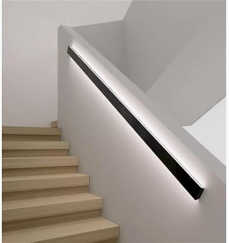 Bewegungssensor LED beleuchtete Treppe Handläufe, Wand montierte Innentreppe Handläufe, Handlaufgeländer mit LED-Licht für Außentreppen Veranda (Farbe: kaltes Licht, Größe: 100 cm/39,4i