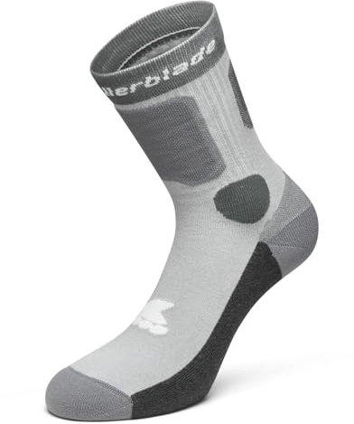 Rollerblade SKATE SOCKS, Inline-Skate Socken für Herren, Sportsocken für Erwachsene Unisex, Grau