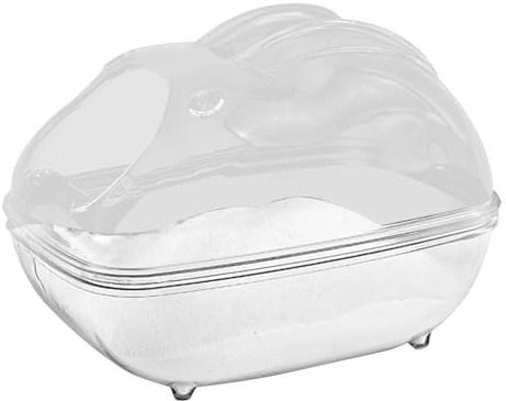 Bac à Sable pour Hamster - Bac De Bains pour Chinchilla - Bac de Nettoyage pour Gerbilles, Baignoire Transparente pour Petits Animaux