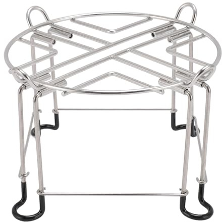 Keenso Stainless Steel Water Filter Racks with Rubber Feet, 6 Inch High 9 -Inch Diameter Worktop Stock for Medium -sized Gravity Filters, for House Kitchen Camping Residential Homes RV