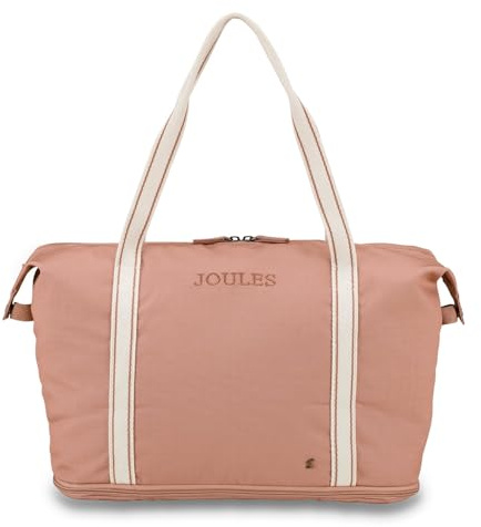 Joules Epwell Collection, Softside Foldable Packaway Duffle Bag for Overnight, Portable, Carry On, Expandable, One Size, Pink