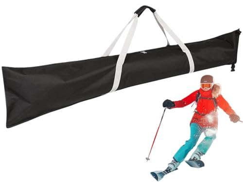 IATAHI Skitasche,Skisack,wasserdichte Skitasche,Ski Tragetasche,Skisack für 1 Paar Ski,Tasche Für Skistöcke Aus Wasserdichter Stoff,Tragetasche Ski Skier Tragetasches,Skisacks für Skis,185 * 33cm