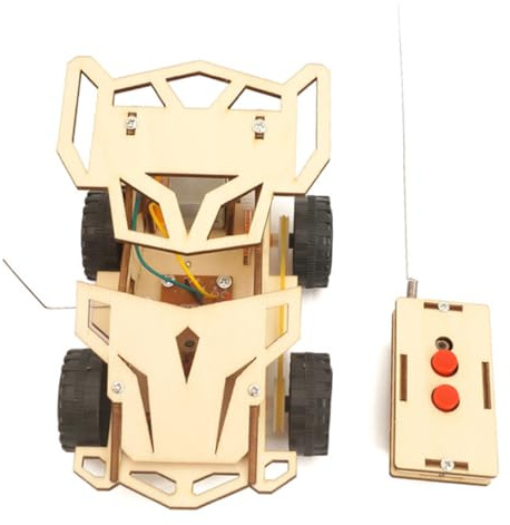 NAMOARLY Giocattolo Auto Sportiva in Legno Wireless da Assemblare DIY Controllo Remoto Senza Batterie Kit Educativo per Sviluppo Abilità Pratiche e Interesse Scientifico