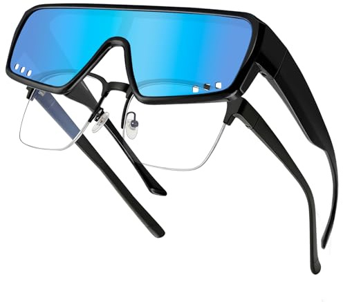 MELLIEX Fahrradbrille Überbrille Polarisiert, TR90 Ultraleicht Überzieh-Sonnenbrille, UV400 Schutz Outdoor MTB Rennrad Sportbrille für Herren Damen