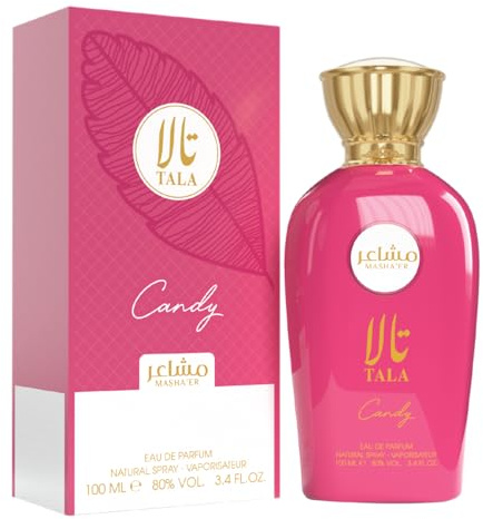 Mashaer Tala Candy Eau De Parfum 100ml for Women Sweet Fruity Floral Perfume Rose, Raspberry, Honey, Vanilla, Musk Long Lasting Ladies Fragrance 3.4 FL.OZ