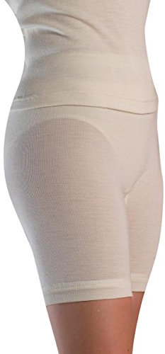 Culotte longue pour femme en laine et soie - - blanc - 42