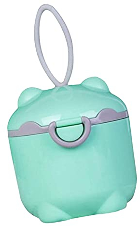 Lembrd Boîte Lait en Poudre Portable, Conteneur Alimentaire Double Scellé Lait Poudre Formule Distributeur Bébé Réservoir Casse-croûte AVCE Cuillère Poignée Humanisée 3.86x3.86x6.50pouces