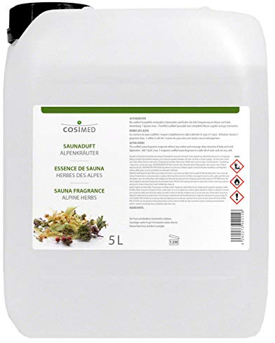 cosiMed Saunaduft Alpenkräuter, Konzentrat, Saunaaufguss, Saunazubehör, 1 l
