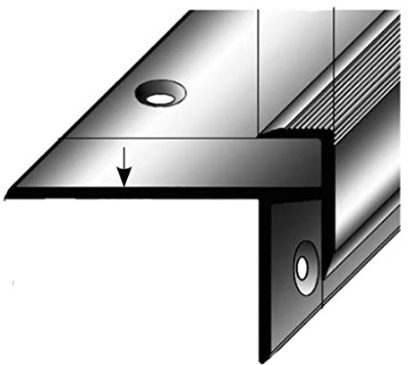 20 Meter (20 x 1 m) Laminat-Treppenkante/Winkelprofil, Einfasshöhe 8,5 mm, 33 mm breit, Alu eloxiert, gebohrt, Farbe: Gold