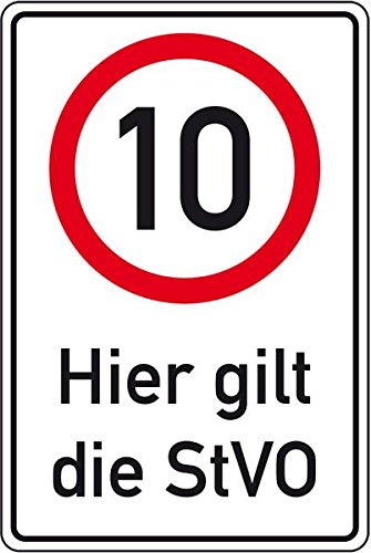 LEMAX® Hinweisschild 10 - Hier gilt die StVO, Aluminium RA0, reflektierend, 600x900mm