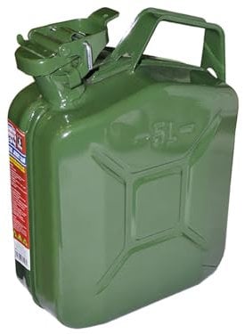 Faithfull FAIAUJERRY5 5 Litre Metal Jerry Can UN App, GS TUV Certified - Green