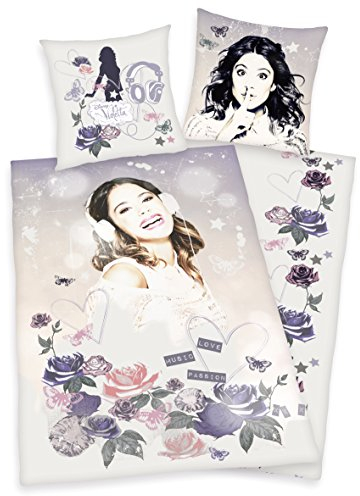 Bettwäsche Walt Disney Violetta LOVE MUSIC PASSION 135 x 200 cm Geschenk NEU WOW