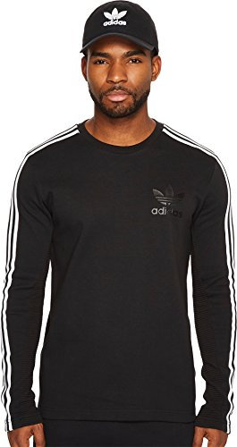 adidas Originals Men's Top's Originals Curated Crew Long Sleeve Shirt, Black, Medium