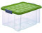 Unimet Euro-Box transparente mit Deckel Lime-grün 15 Liter 40 x 29 x 21 cm