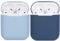 kompatibles Airpods Hülle,Watruer 2er-Pack Ultra-dünnes, weiches Silikon, stoßfestes, rutschfestes Schutzzubehör Schutzhülle für Apple Airpods 2 & 1-Ladekoffer - Hellblau + Blau