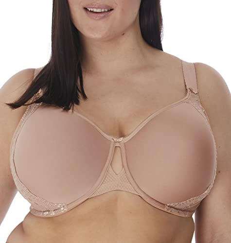 Elomi Women's Plus Size Charley T-Shirt Seamless Breathable Spacer Underwire Bra, Fawn, 42DD