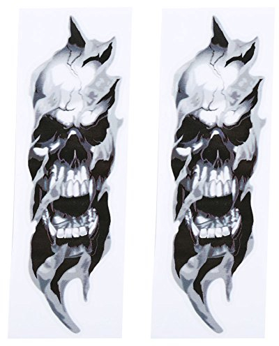 Skull Motorcycle Helmet - 2 Pcs FORK SKULLS Stickers Replacement for Glide