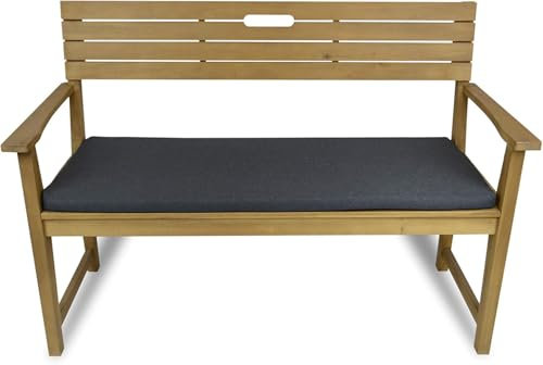 Rollmayer Bankkissen Bankauflage Sitzkissen Bankpolster Auflage für Bänke in Haus und Garten Kollektion Melange, 1 Stück (Grafit 22, 160x50x8cm)