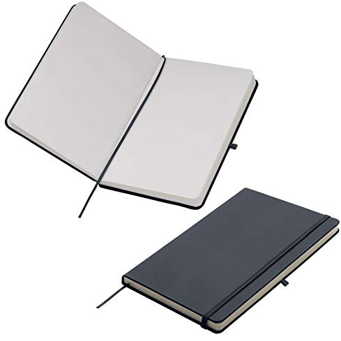 Notizbuch / DIN A5 / 160 S. / blanko / samtweiches PU Hardcover / Farbe: schwarz