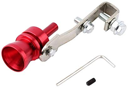 MXECO Universale in Alluminio Auto BOV Turbo Sound Fischietto Tubo simulatore Tubo di Scarico silenziatore Tubo (Rosso)