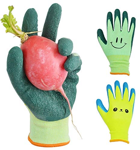 Kinder-Gartenhandschuhe für Kinder im Alter von 2-12 Jahren, Kleinkinder, Jugendliche, Mädchen, Jungen, Kinder-Gartenhandschuhe für Hofarbeit (Größe 2 für 2, 3, 4 Jahre)
