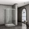 1200x800x1900mm Left Quadrant Shower Enclosure Cubicle Glass Screen Sliding Shower Door with Tray + Free Waste