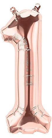 16 Inch Rose gold Number 0 1 2 3 4 5 6 7 8 9 foil Balloon Birthday, anniversary decoration number Ballons Custom number baloon UK (Rose gold 1)