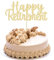 Gyufise Tortenaufsatz Happy Retirement, goldfarben, glitzernd, Kuchendekoration, Picks für Ruhestand, Party, Kuchendekoration, Partyzubehör, 1 Packung