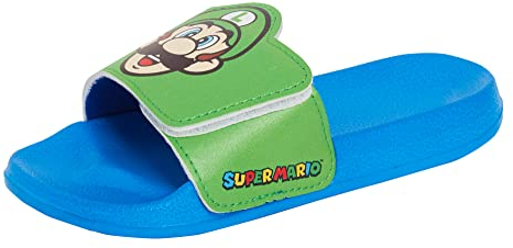 Super Mario Bros Sliders Kinder Luigi Sommer Sandalen Slip On Pool Schuhe Flip Flops für Jungen