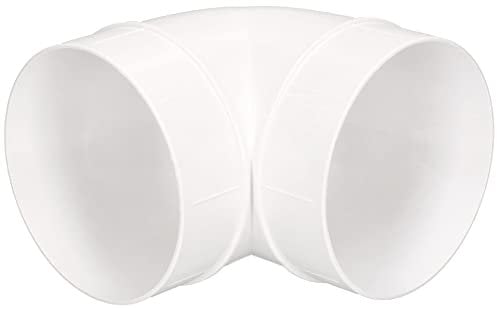 KOTARBAU® Raccord de tuyau Ø 125 mm Tuyau de ventilation coudé 90° Plastique Blanc