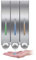 WANGCL Dispenser di sapone da parete per doccia, shampoo, gel per bagno, WC, ufficio, bar, ristorante, hotel, triplice argento