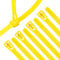XINGO 100PCS Releasable Yellow Cable Zip Ties Adjustable Wire Cable Ties, 250mm x 7.6mm Reusable Zip Ties Tie Straps for Multi-Purpose Use Indoor and Outdoor Plastic Tie Wire