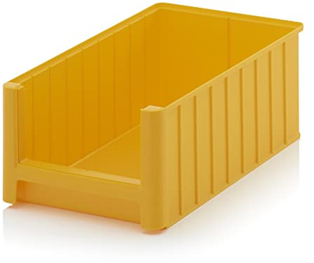Creativ Ladenbau GmbH Sichtlagerkasten/Sichtbox/Stapelbox/Lagerbox/Sortierkasten/Sortierbox in Größe 5, stapelbar, Farbe: gelb (Melonengelb ähnlich RAL1028)