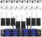 Tbaxo Wireless Microphone System UHF 8 Channel 8 Lavalier 8 Bodypacks 8 Lapel Mic 8 Headsets 8 for Karaoke System Church Speaking Conference Meeting Classroom Wedding Party Meeting School