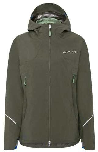 VAUDE Damen Fahrrad Doppeljacke Yaras 3in1 Jacket, wasser- und winddicht, atmungsaktiv, khaki, 38