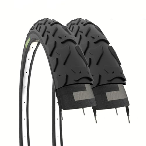 ECOVELO Unisex Kinder 2 Reifen 16 x 1.95 2 Abdeckungen, Schwarz