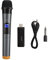 Bewinner Handheld Wireless Microphone with Receiver, Entertainment Microphone for Karaoke Speaker, UHF 3.5mm/6.35mm Universal Remote Wireless Transmission Microphone for Live Show