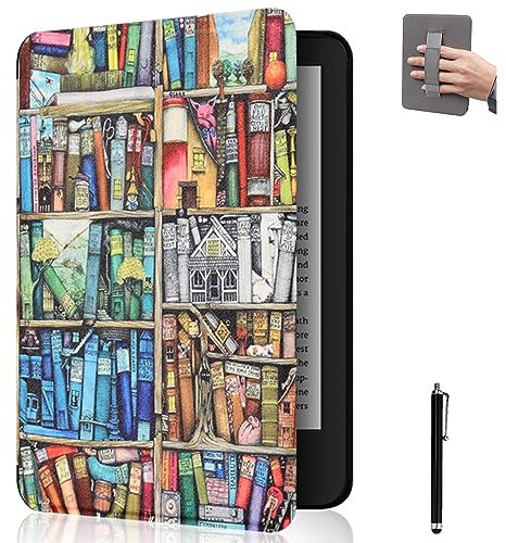 Sakenitly Étui pour Kindle Paperwhite 5ème/6ème/7ème Génération (Modèle : EY21&DP75SDI, Version 2012/2013/2015) Mise en Veille/Réveil Automatique Intelligent avec Dragonne Housse Légère