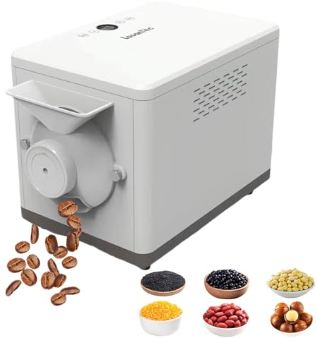 CHHMAELOVE Machine à torréfier Automatique, Temps et température réglables, séchoir à Grains, torréfacteur Multifonction pour sésame et Cacao