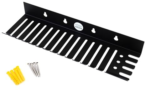 Heinakroon Eurorack Patchkabelhalter, Wandmontage, 14 Steckplätze, mit Zubehörablage, rechts