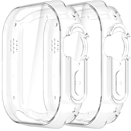 Simpeak Cover Compatibile per iWatch 49mm, Custodia Compatibile con Apple Watch Ultra 1/2 49mm Protettivo TPU Caso Tutti i Modelli, Transparent+Transparent