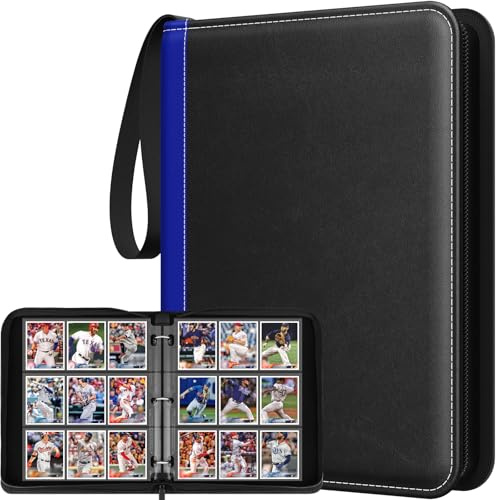 Sammelkartenbinder mit Hüllen, 9 Pocket Card Binder Premium 720 Double Sided Pocket PU Card Collection Binder, Collectible Trading Card Alben Card Folder für MTG, TCG, Sportkarten, Spielkarten