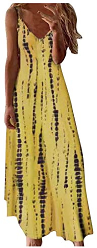 Zeiayuas Summer Beach Dresses for Women UK V Neck Sleeveless Maxi Dress Plus Size Casual Holiday Sundress Boho Floral Print Dress Ladies Elegant Loose Tunic Dresses A-Line Swing Dress Clearance