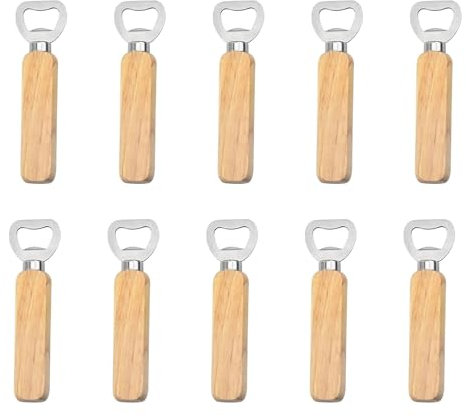 Eterspr Pack de 10 Vert Ouvre Bouteille en Bois, Ouvre Bouteille de Style Simple, Peut Être Utilisé comme Outil d'Ouverture de Capuchon ou comme Cadeau pour Hommes